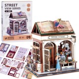 JOKO Drevené 3D Puzzle Kníhkupectvo 148ks s LED svetlom