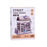 JOKO Drevené 3D Puzzle Kníhkupectvo 148ks s LED svetlom