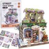 JOK Drevené 3D Puzzle Kvetinárstvo 243ks s LED svetlom