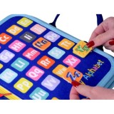 JOKO Montessori detská Vzdelávacia Senzorická kniha Vesmír s tabuľou a fixou, modrá