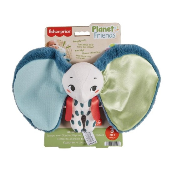 Mattel Fisher Price Planet Friends Senzorický Slon Cuddly Toy - Veľké Uši
