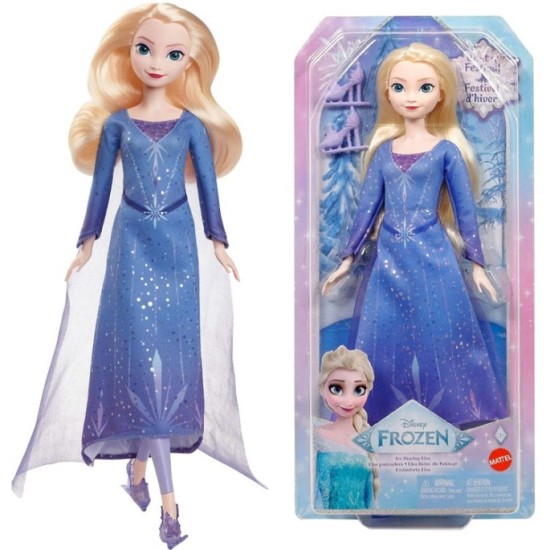 Mattel Disney Bábika Frozen Princezná Elza Korčuliarka Ľadové Kráľovstvo Zimný Festival na ľade