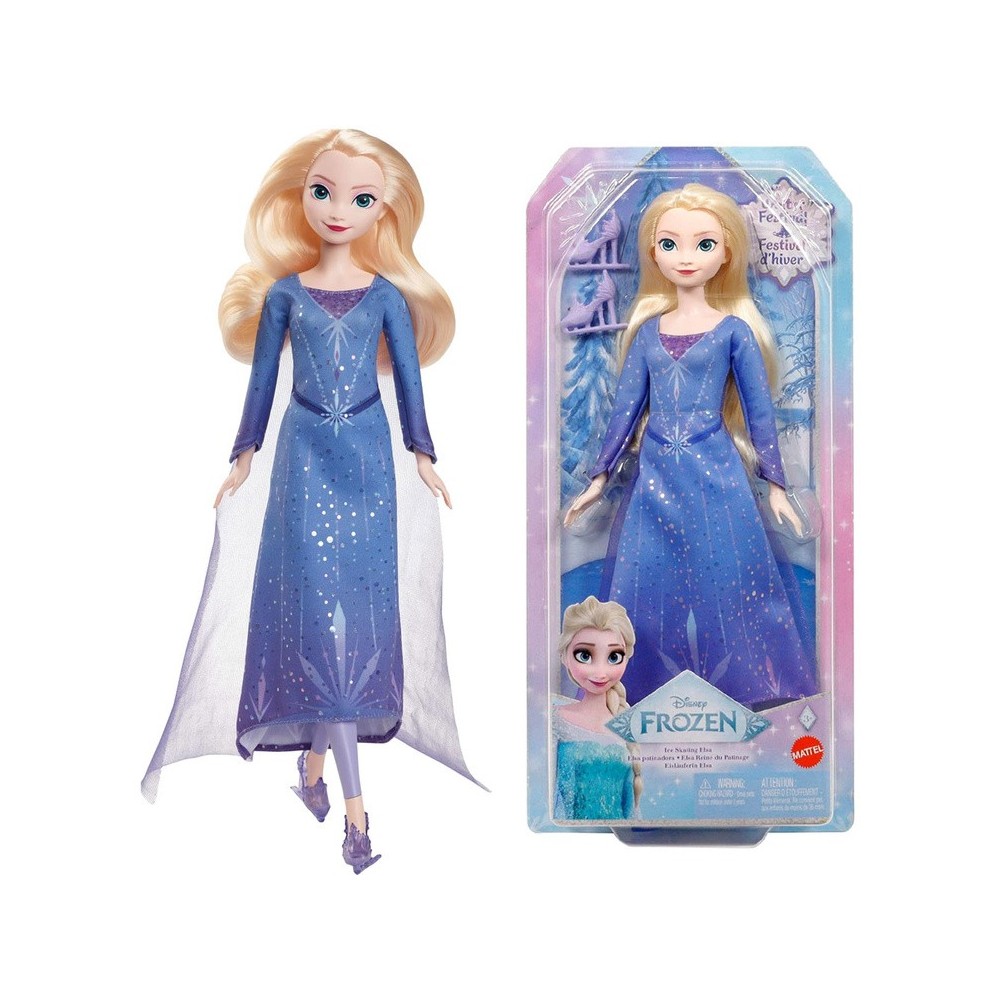 Mattel Disney Bábika Frozen Princezná Elza Korčuliarka Ľadové Kráľovstvo Zimný Festival na ľade