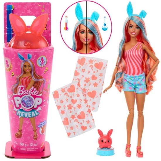 Mattel Bábika Barbie Pop Reveal Zajačik - Koktejlové Prekvapenie Shakes
