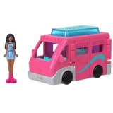 Mattel Bábika Barbie Mini BarbieLand – Karavan DreamCamper + Farbu Meniaci Bazén