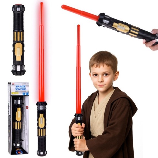 JOKO Vyskakovací Svetelný Meč Star Wars so svetlom a zvukom, červený
