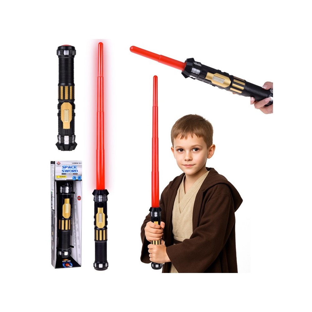JOKO Vyskakovací Svetelný Meč Star Wars so svetlom a zvukom, červený