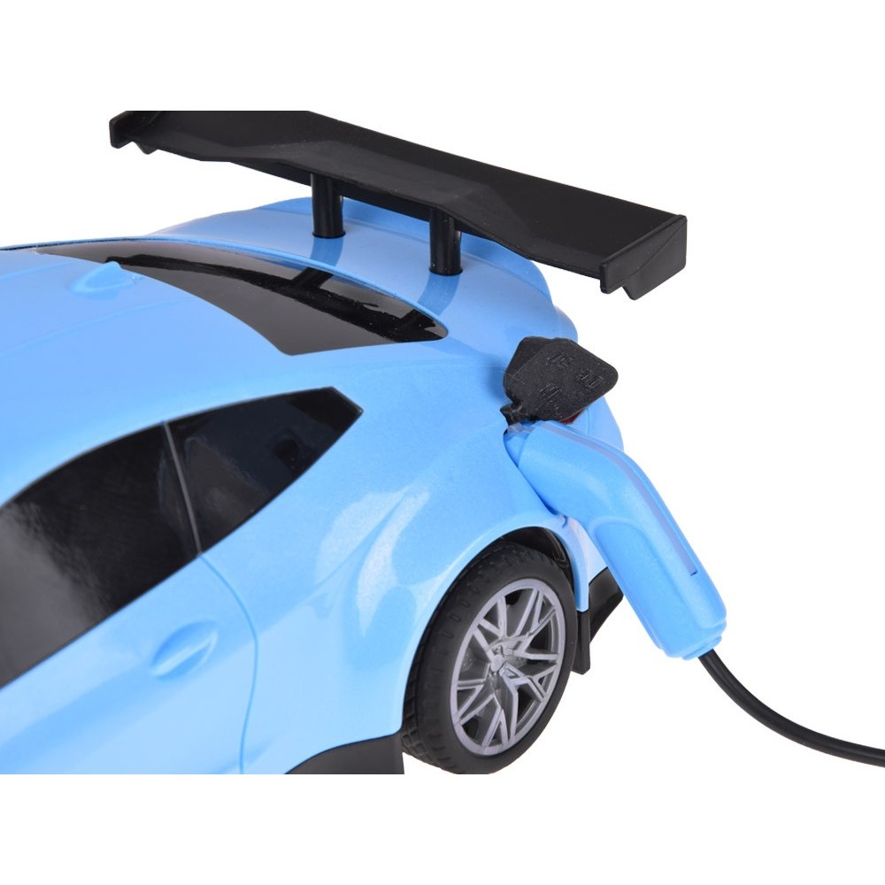 JOKO RC Elektrické Pretekárske auto s Nabíjacou stanicou na diaľkové ovládanie + svetlo + hudba, modré