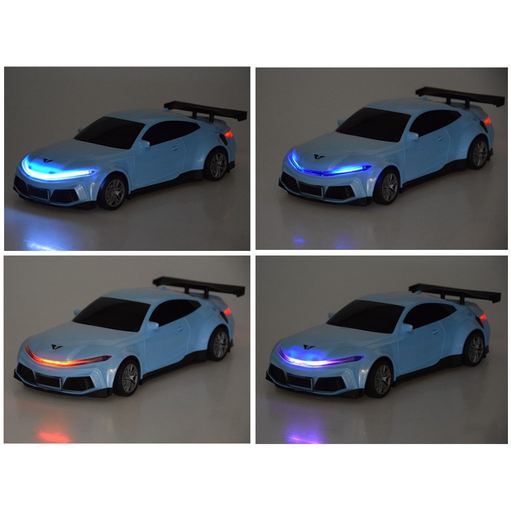 JOKO RC Elektrické Pretekárske auto s Nabíjacou stanicou na diaľkové ovládanie + svetlo + hudba, modré