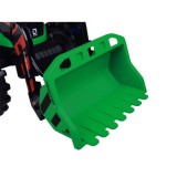 JOKO Veľký Elektrický Traktor s Kabínou 2x200W 24V s Pohyblivou Prednou Radlicou a vlečkou, hudobný panel, LED svetlá, Diaľkové