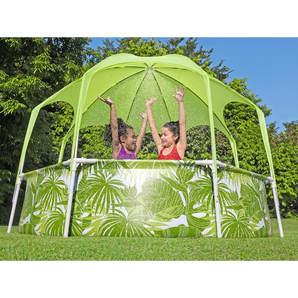 Bestway 56432 Bazén s Kovovou konštrukciou 244 cm x 51 cm + Strieška so Sprchou, zelený