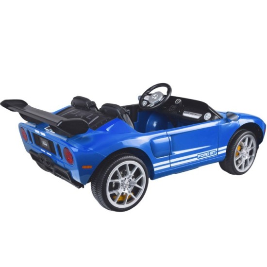 JOKO Elektrické autíčko Ford GT 4x4 24V, Dvojmiestne kožené sedadlo, penové kolesá, Nosnosť 60kg, modré