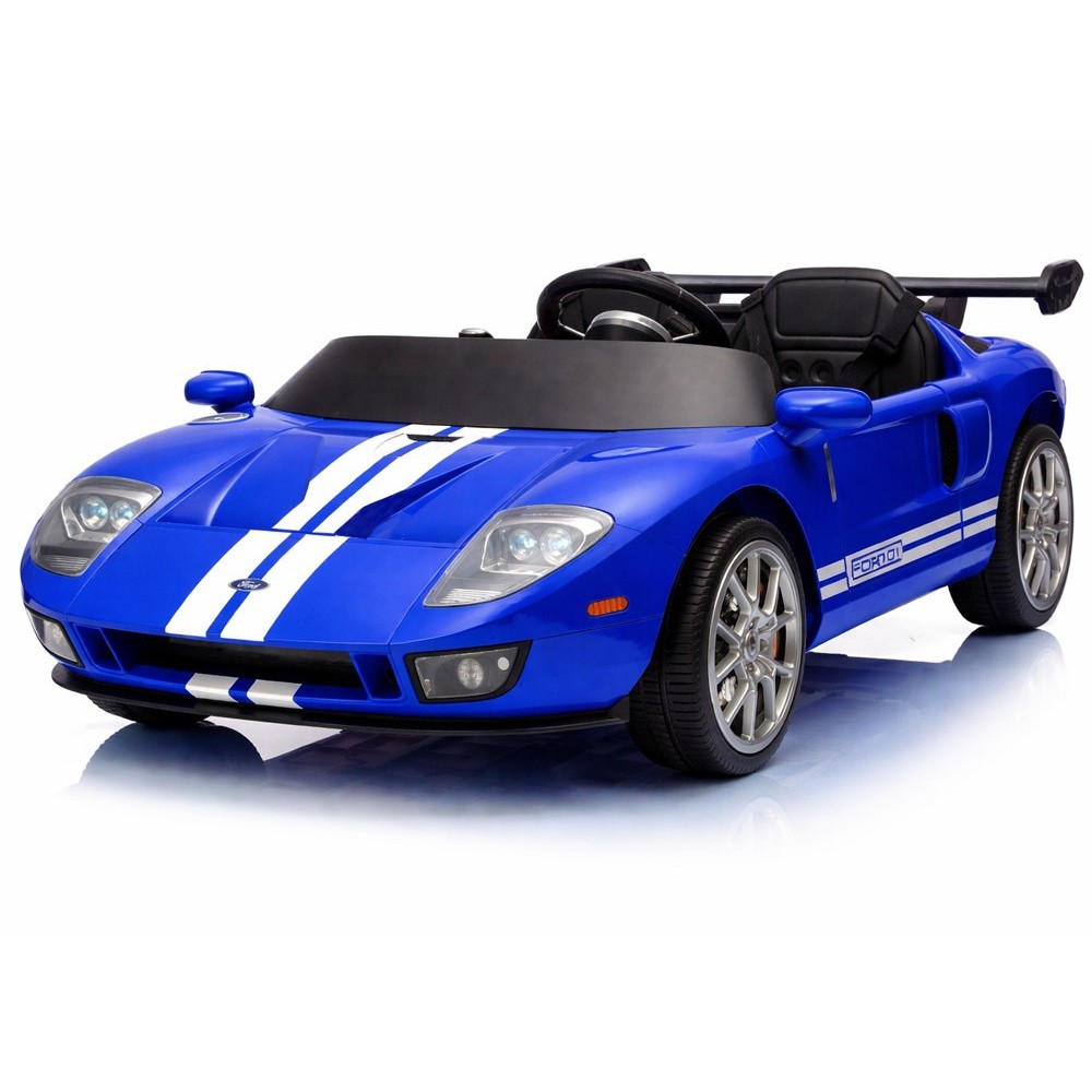 JOKO Elektrické autíčko Ford GT 4x4 24V, Dvojmiestne kožené sedadlo, penové kolesá, Nosnosť 60kg, modré