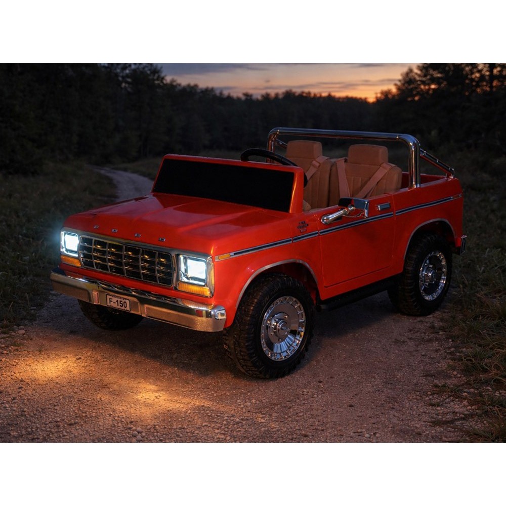 JOKO Elektrické autíčko Ford Bronco Pickup Classic 4X4 24V, Dvojmiestne kožené sedadlo, penové kolesá, FM rádio, nosnosť 60kg, č