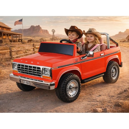 JOKO Elektrické autíčko Ford Bronco Pickup Classic 4X4 24V, Dvojmiestne kožené sedadlo, penové kolesá, FM rádio, nosnosť 60kg, č