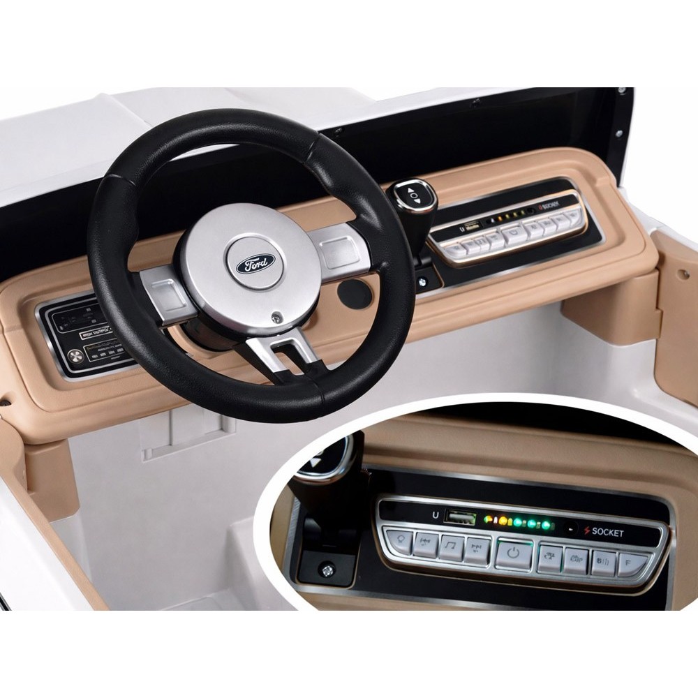 JOKO Elektrické autíčko Ford Bronco Pickup Classic 4X4 24V, Dvojmiestne kožené sedadlo, penové kolesá, FM rádio, nosnosť 60kg, b
