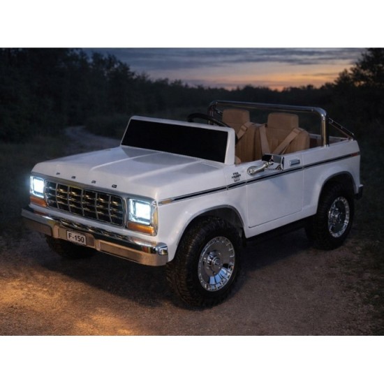 JOKO Elektrické autíčko Ford Bronco Pickup Classic 4X4 24V, Dvojmiestne kožené sedadlo, penové kolesá, FM rádio, nosnosť 60kg, b