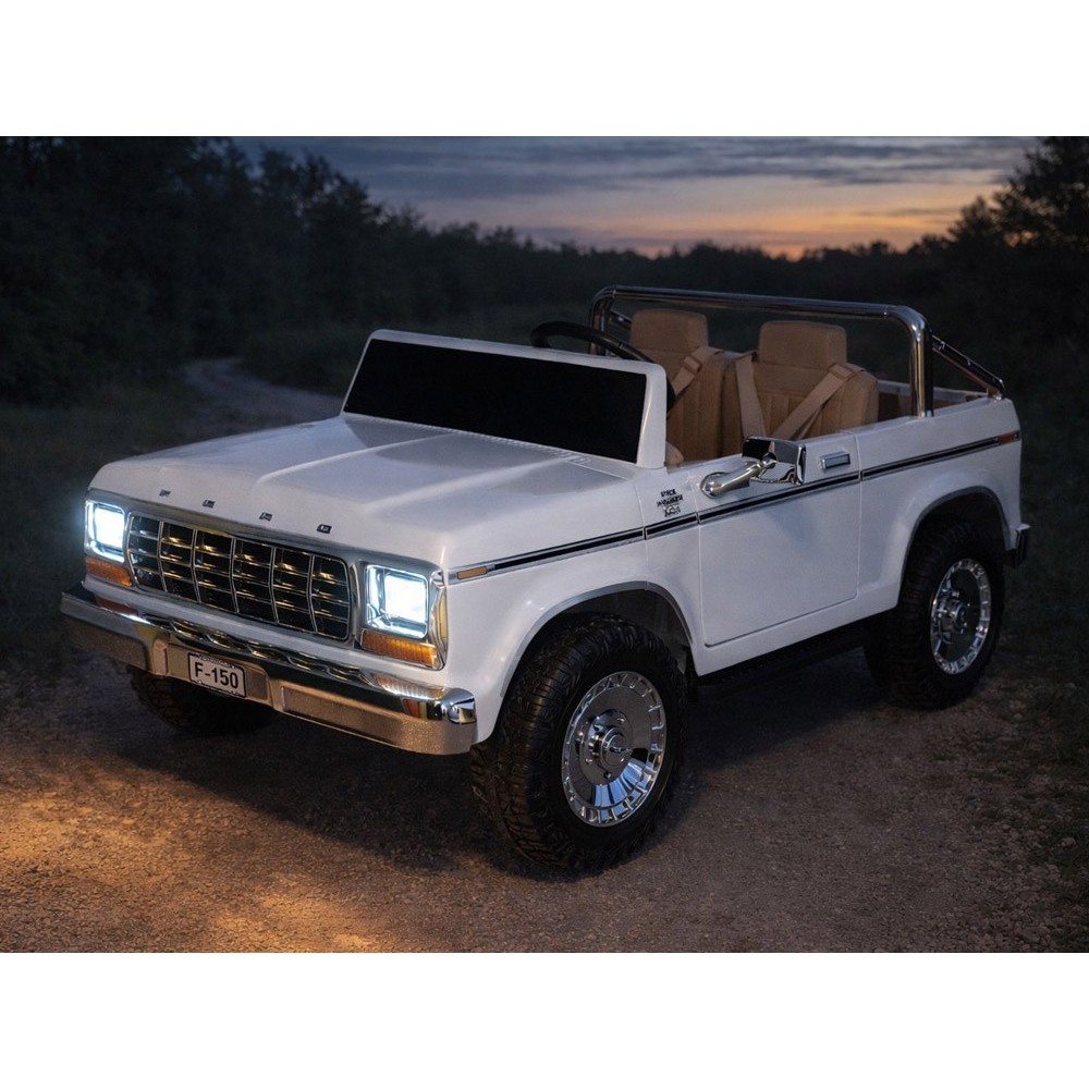JOKO Elektrické autíčko Ford Bronco Pickup Classic 4X4 24V, Dvojmiestne kožené sedadlo, penové kolesá, FM rádio, nosnosť 60kg, b