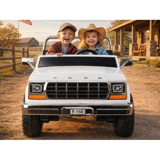 JOKO Elektrické autíčko Ford Bronco Pickup Classic 4X4 24V, Dvojmiestne kožené sedadlo, penové kolesá, FM rádio, nosnosť 60kg, b