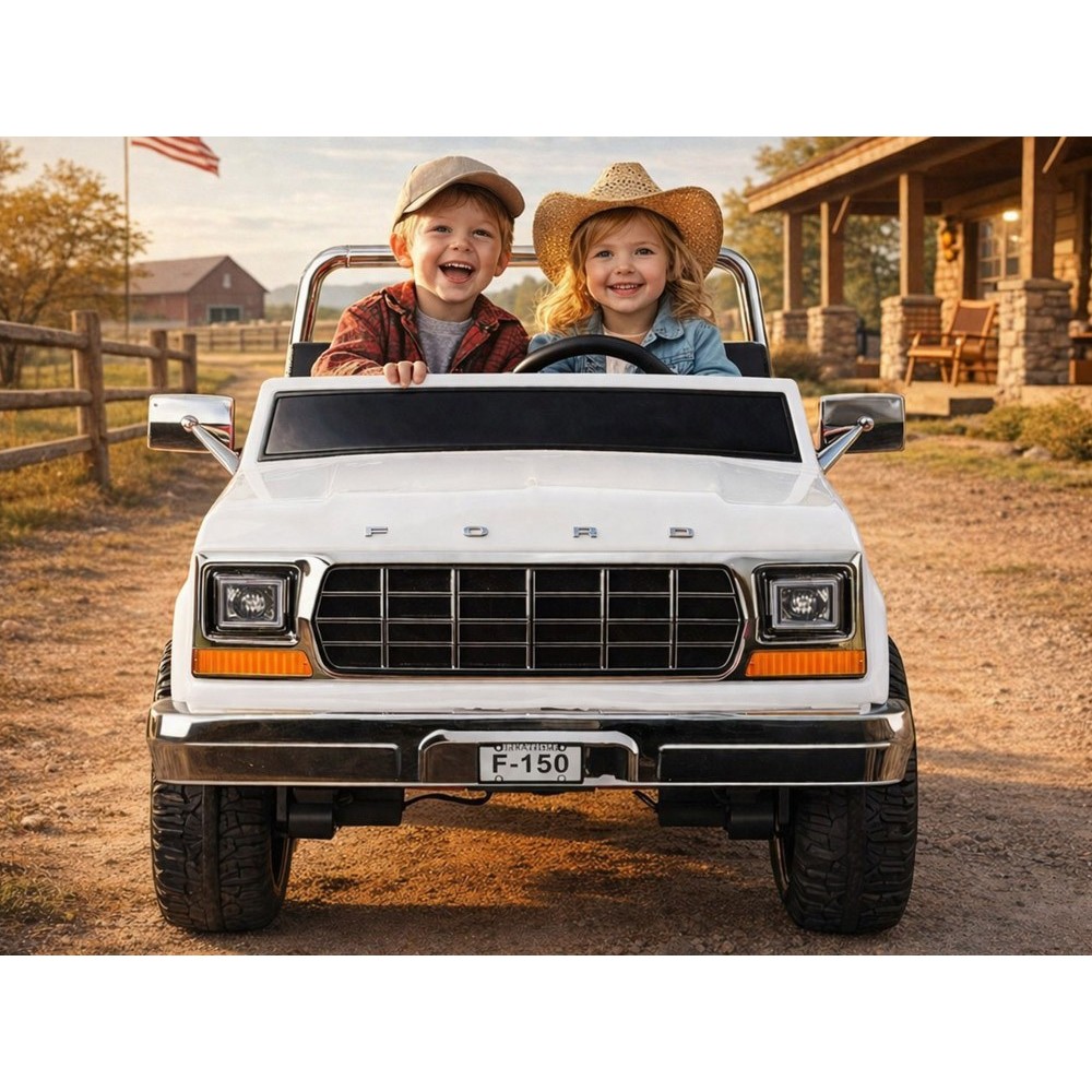 JOKO Elektrické autíčko Ford Bronco Pickup Classic 4X4 24V, Dvojmiestne kožené sedadlo, penové kolesá, FM rádio, nosnosť 60kg, b