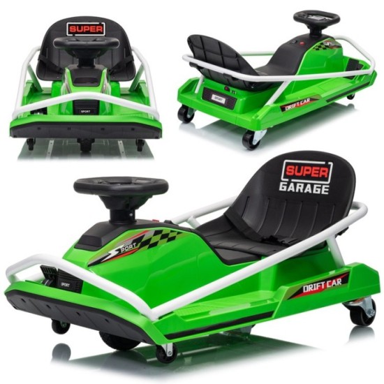 JOKO Elektrické autíčko Motokára s Driftom, rýchlosť 14km, nosnosť 50kg, zelená