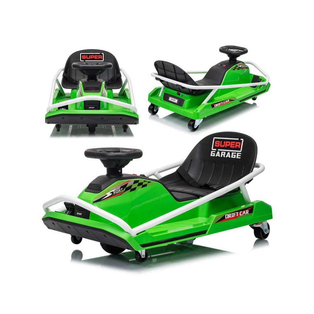 JOKO Elektrické autíčko Motokára s Driftom, rýchlosť 14km, nosnosť 50kg, zelená