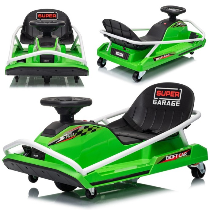 JOKO Elektrické autíčko Motokára s Driftom, rýchlosť 14km, nosnosť 50kg, zelená