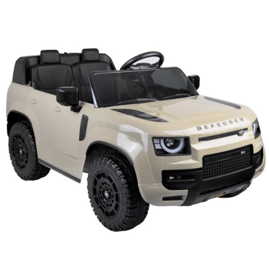 JOKO Elektrické autíčko Land Rover Defender 4x4 24V, Dvojmiestne, nosnosť 50kg, FM rádio, béžové