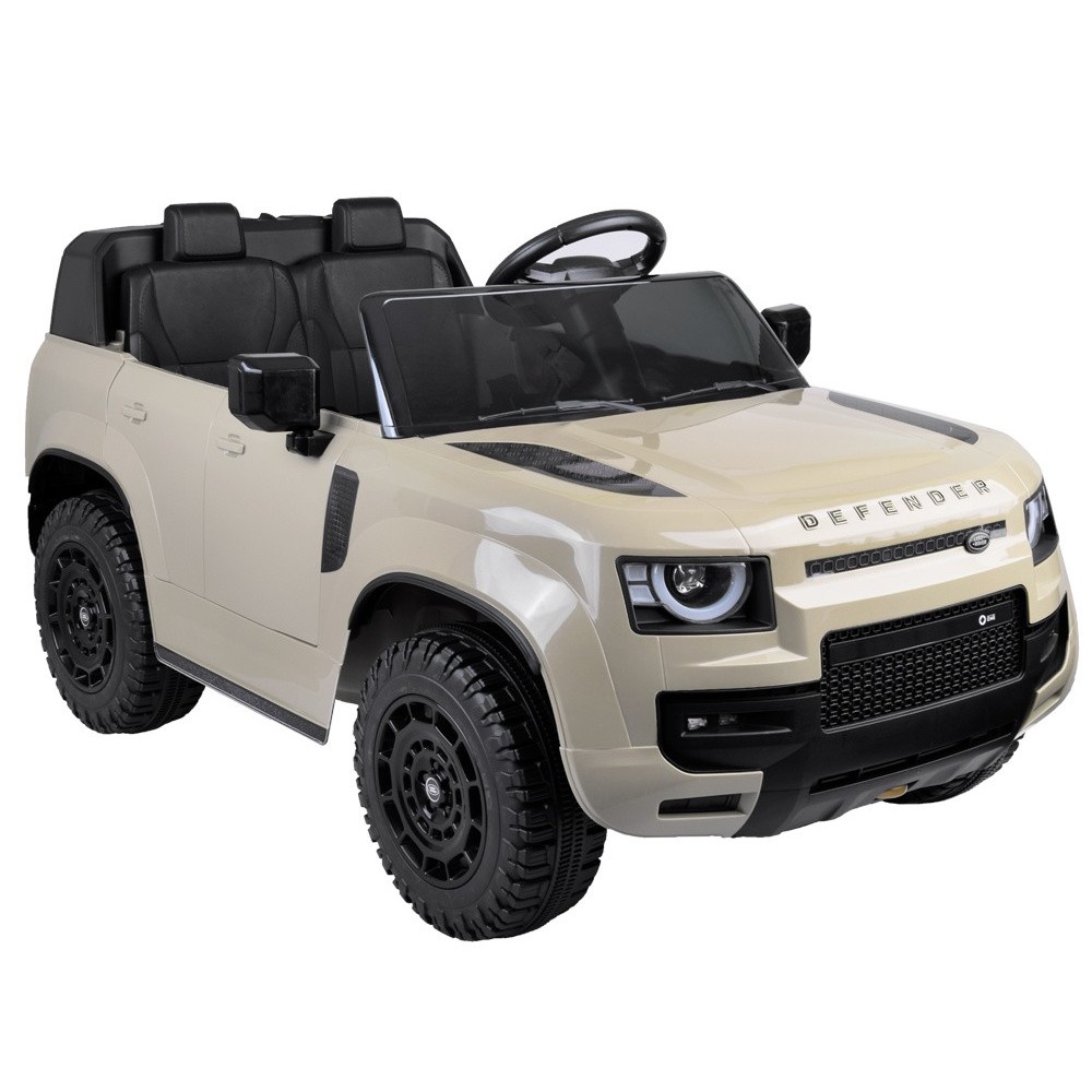 JOKO Elektrické autíčko Land Rover Defender 4x4 24V, Dvojmiestne, nosnosť 50kg, FM rádio, béžové