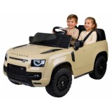JOKO Elektrické autíčko Land Rover Defender 4x4 24V, Dvojmiestne, nosnosť 50kg, FM rádio, béžové