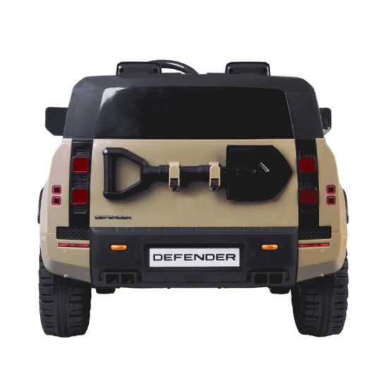 JOKO Elektrické autíčko Land Rover Defender 4x4 24V, Dvojmiestne, nosnosť 50kg, FM rádio, béžové