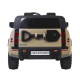 JOKO Elektrické autíčko Land Rover Defender 4x4 24V, Dvojmiestne, nosnosť 50kg, FM rádio, béžové