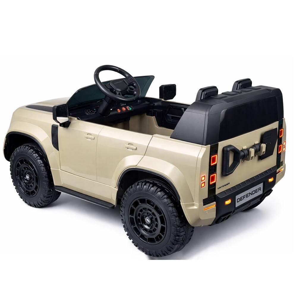 JOKO Elektrické autíčko Land Rover Defender 4x4 24V, Dvojmiestne, nosnosť 50kg, FM rádio, béžové