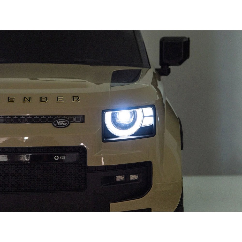 JOKO Elektrické autíčko Land Rover Defender 4x4 24V, Dvojmiestne, nosnosť 50kg, FM rádio, béžové