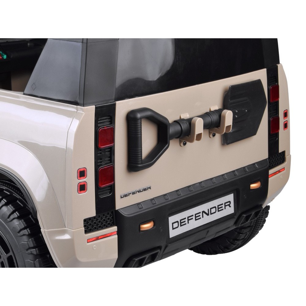 JOKO Elektrické autíčko Land Rover Defender 4x4 24V, Dvojmiestne, nosnosť 50kg, FM rádio, béžové