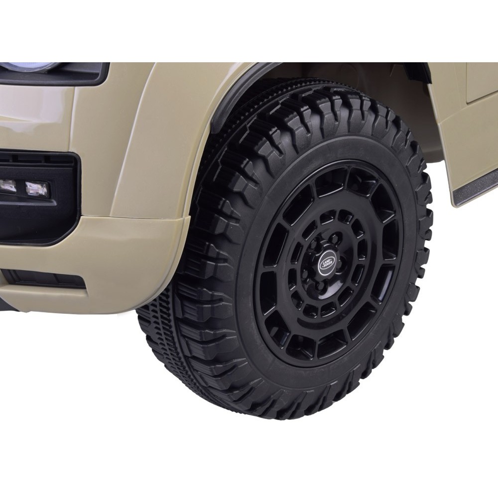 JOKO Elektrické autíčko Land Rover Defender 4x4 24V, Dvojmiestne, nosnosť 50kg, FM rádio, béžové