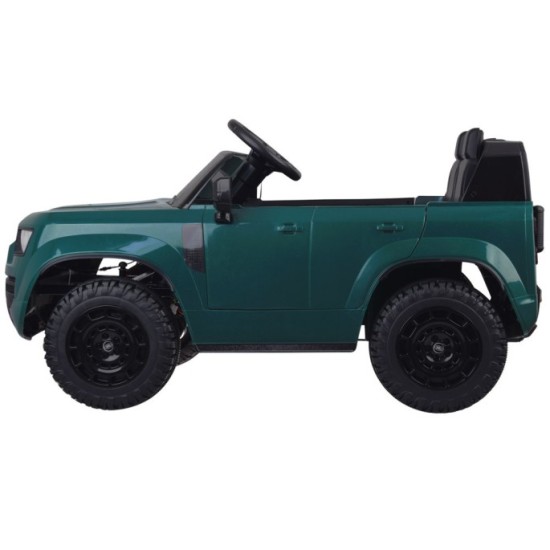 JOKO Elektrické autíčko Land Rover Defender 4x4 24V, dvojmiestne, nosnosť 50kg, FM rádio, zelené