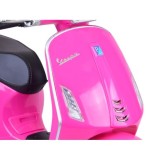 JOKO Elektrická Motorka Skúter Vespa, Kožené sedadlo, penové kolesá, FM rádio, ružová