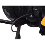 JOKO Veľký Elektrický Traktor s Elektricky vyklápacou vlečkou 205cm, 2x200W 24V, kožené sedadlo, žltý