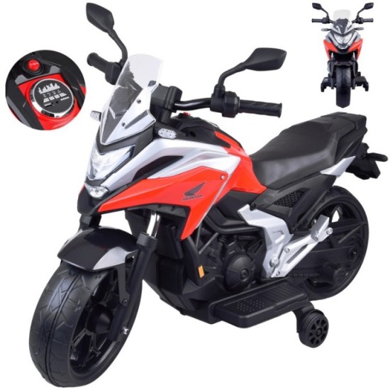 JOKO Elektrická Motorka Honda NC750X, USB a MP3, nosnosť 35kg, červená