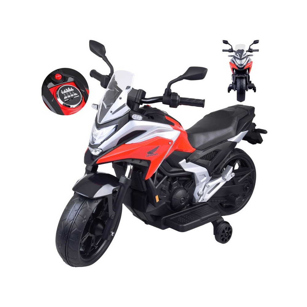 JOKO Elektrická Motorka Honda NC750X, USB a MP3, nosnosť 35kg, červená