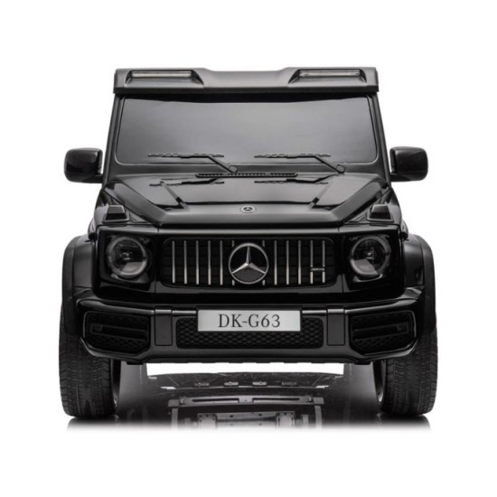 JOKO Elektrické Autíčko Mercedes G 63 AMG Class 4x4 s LCD Displejom, DVOJMIESTNE kožené sedadlo, Nosnosť 80kg, FM rádio, čierne