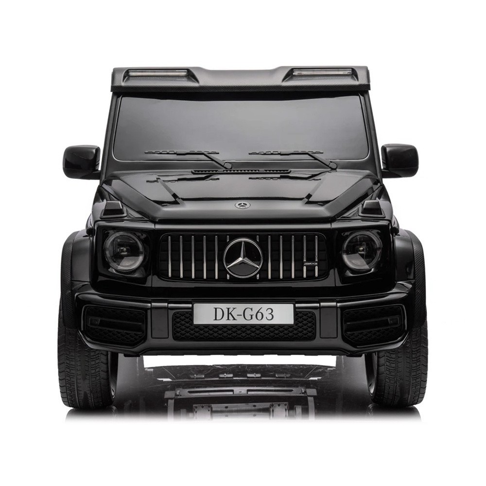 JOKO Elektrické Autíčko Mercedes G 63 AMG Class 4x4 s LCD Displejom, DVOJMIESTNE kožené sedadlo, Nosnosť 80kg, FM rádio, čierne