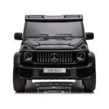 JOKO Elektrické Autíčko Mercedes G 63 AMG Class 4x4 s LCD Displejom, DVOJMIESTNE kožené sedadlo, Nosnosť 80kg, FM rádio, čierne