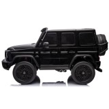 JOKO Elektrické Autíčko Mercedes G 63 AMG Class 4x4 s LCD Displejom, DVOJMIESTNE kožené sedadlo, Nosnosť 80kg, FM rádio, čierne