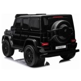 JOKO Elektrické Autíčko Mercedes G 63 AMG Class 4x4 s LCD Displejom, DVOJMIESTNE kožené sedadlo, Nosnosť 80kg, FM rádio, čierne