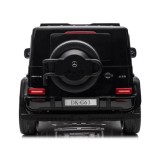 JOKO Elektrické Autíčko Mercedes G 63 AMG Class 4x4 s LCD Displejom, DVOJMIESTNE kožené sedadlo, Nosnosť 80kg, FM rádio, čierne