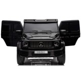 JOKO Elektrické Autíčko Mercedes G 63 AMG Class 4x4 s LCD Displejom, DVOJMIESTNE kožené sedadlo, Nosnosť 80kg, FM rádio, čierne