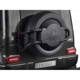JOKO Elektrické Autíčko Mercedes G 63 AMG Class 4x4 s LCD Displejom, DVOJMIESTNE kožené sedadlo, Nosnosť 80kg, FM rádio, čierne