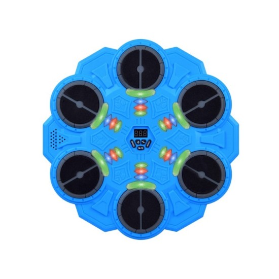 JOKO Elektronický Boxerský Terč s LED svetelnými zónami, Zvukom a Bluetooth 34 cm + rukavice, modrý
